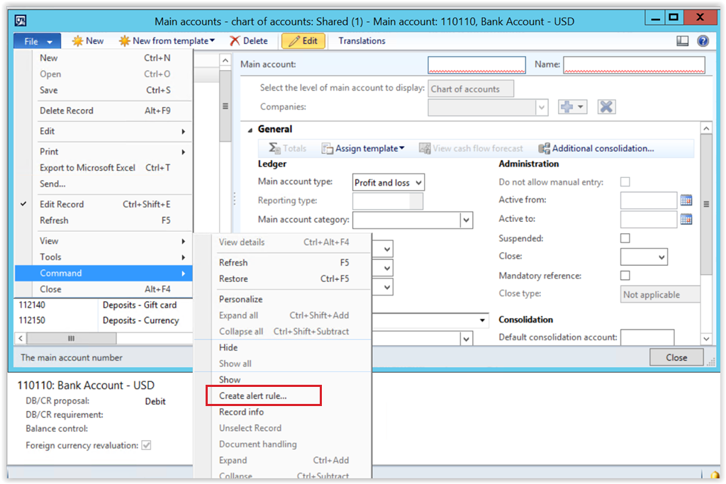 Alert rule created from form using File srcset=